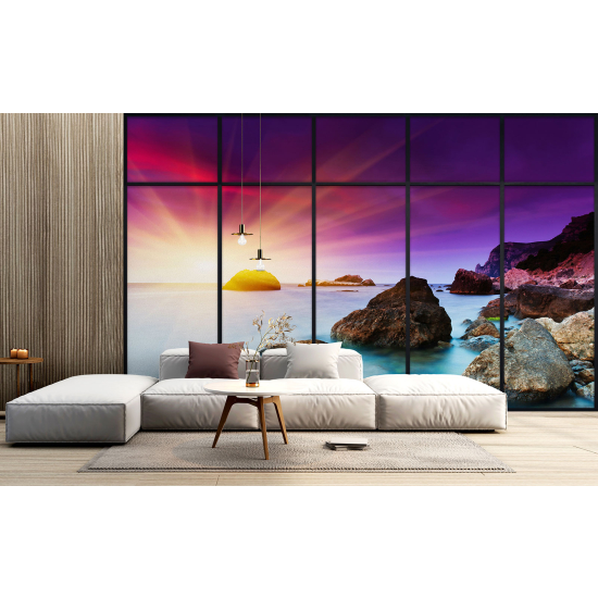 Papel pintado panorámico trampantojo - Vista al mar
