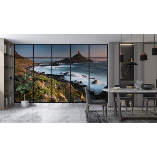 Papel pintado panorámico trampantojo - Vista al mar
