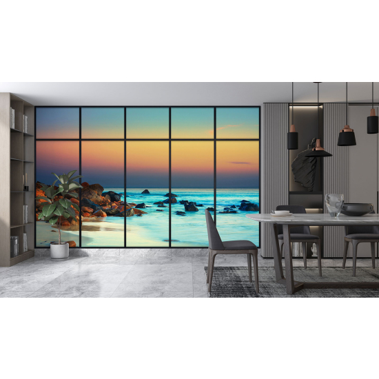 Papel pintado panorámico trampantojo - Vista al mar