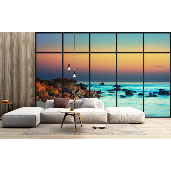 Papel pintado panorámico trampantojo - Vista al mar
