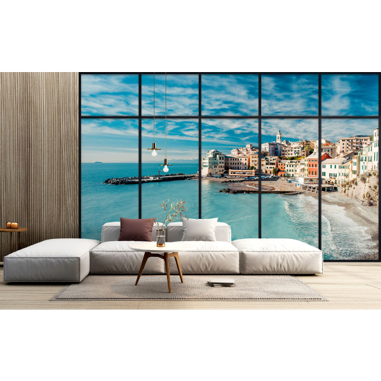 Papel pintado panorámico trampantojo - Vista al mar