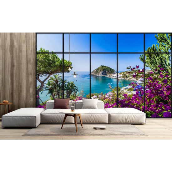 Papel pintado panorámico trampantojo - Vista al mar