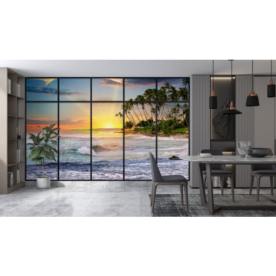 Papel pintado panorámico trampantojo - Vista al mar