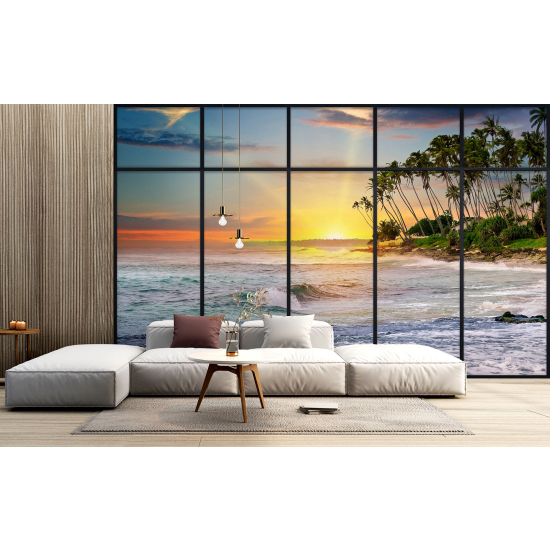 Papel pintado panorámico trampantojo - Vista al mar