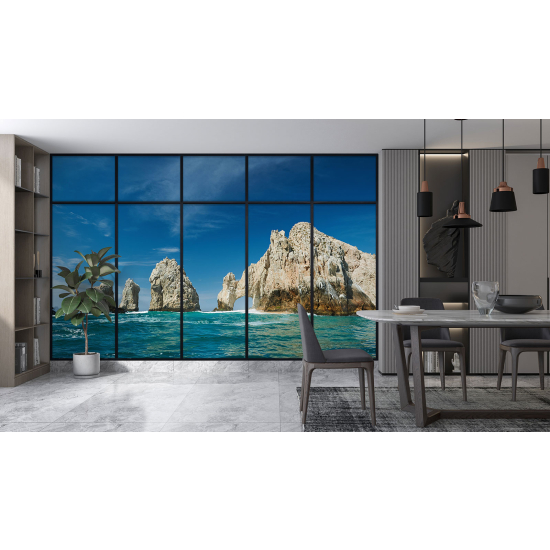 Papel pintado panorámico trampantojo - Vista al mar