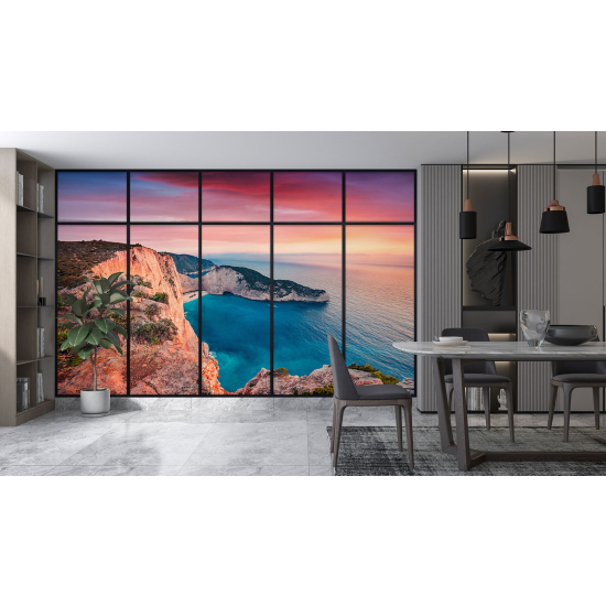 Papel pintado panorámico trampantojo - Vista al mar