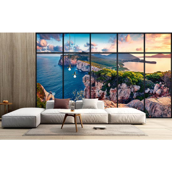 Papel pintado panorámico trampantojo - Vista al mar