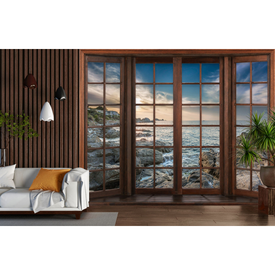 Papel pintado panorámico trampantojo - Vista al Mar