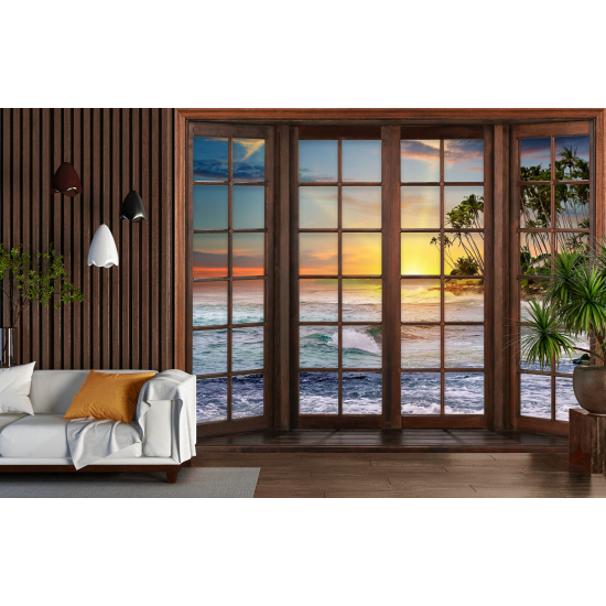 Papel pintado panorámico trampantojo - Vista al Mar