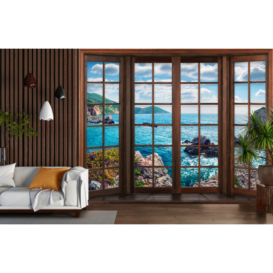 Papel pintado panorámico trampantojo - Vista al Mar