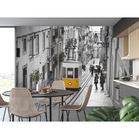 Papel pintado panorámico - Tranvía Lisboa