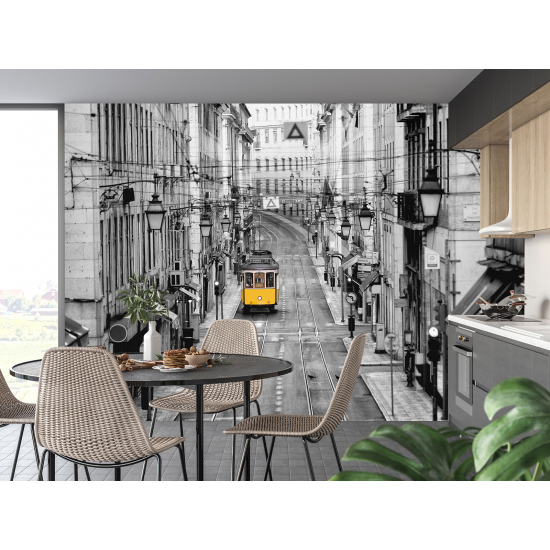 Papel pintado panorámico - Tranvía Lisboa