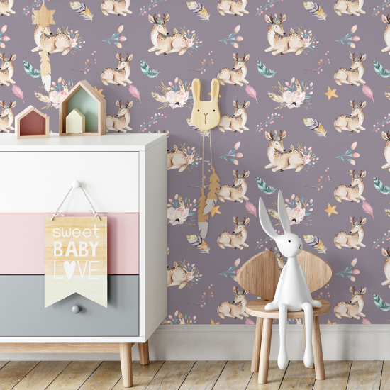 Papel pintado para niños - infantil - Ciervos