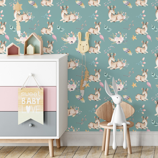 Papel pintado para niños - infantil - Ciervos