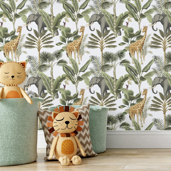 Papel pintado para niños - infantil - Jungla