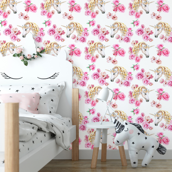 Papel pintado para niños - infantil - Unicornios