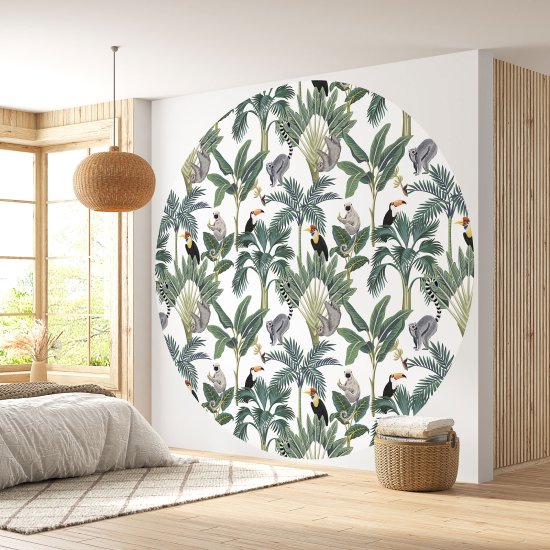 Papel pintado redondo - Jungla