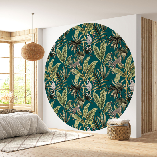 Papel pintado redondo - Jungla