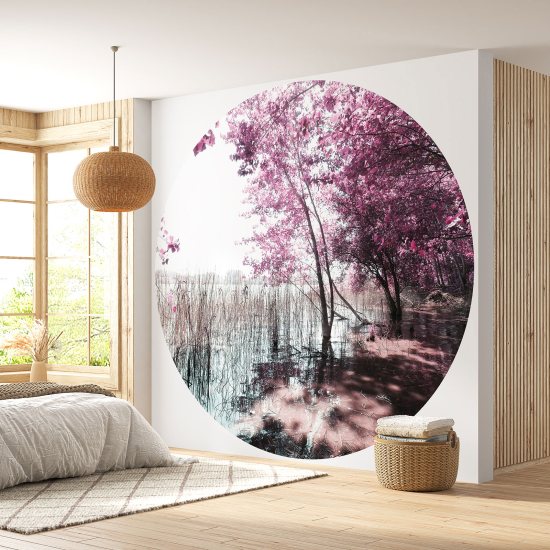 Papel pintado redondo - Lago