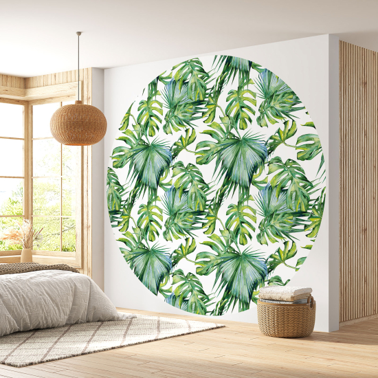 Papel pintado redondo - Motivo botánico