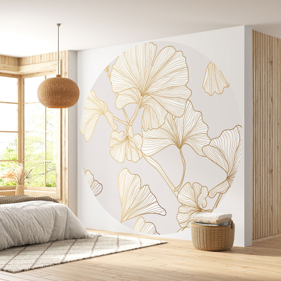 Papel pintado redondo - Motivo botánico