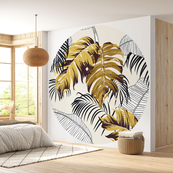 Papel pintado redondo - Motivo botánico