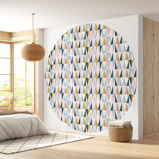 Papel pintado redondo - Motivo geométrico