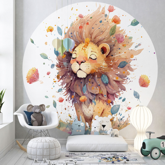 Papel pintado redondo para niños - Infantil - León