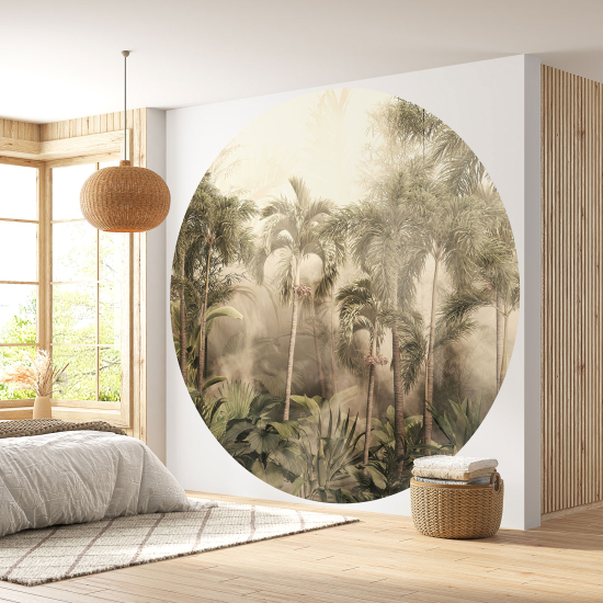 Papel pintado redondo - Selva Tropical