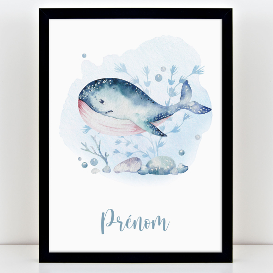 Póster infantil personalizado - Ballena