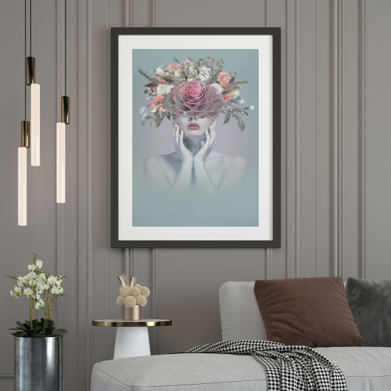 Póster - Mujer Flores