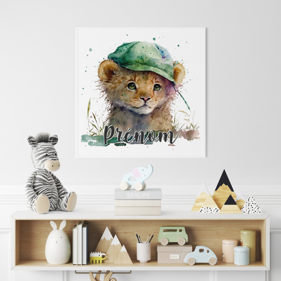 Póster para niños - Infantil personalizado - Cachorro de león