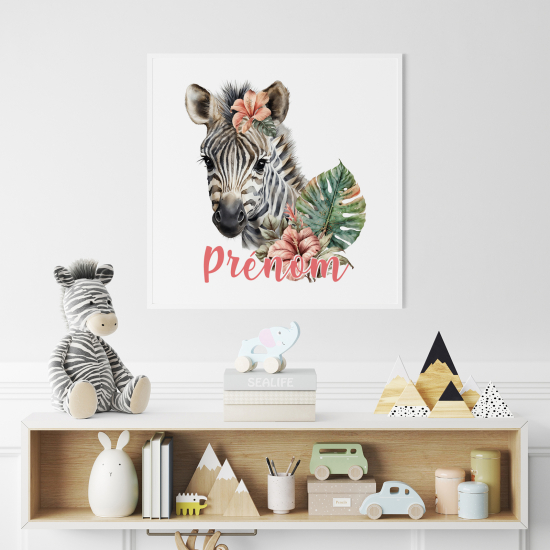 Póster para niños - Infantil personalizado - Cebra