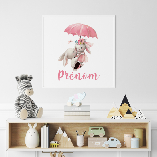 Póster para niños - Infantil personalizado - Conejos