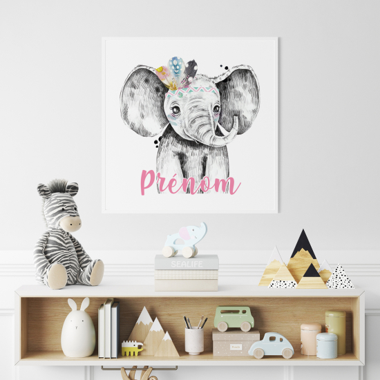 Póster para niños - Infantil personalizado - Elefante