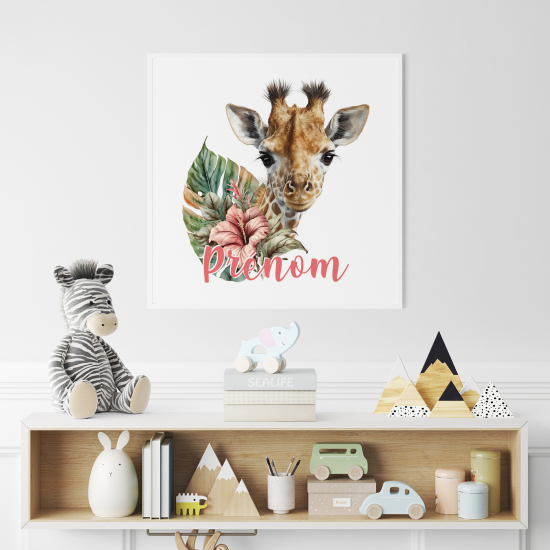 Póster para niños - Infantil personalizado - Jirafa