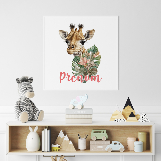 Póster para niños - Infantil personalizado - Jirafa