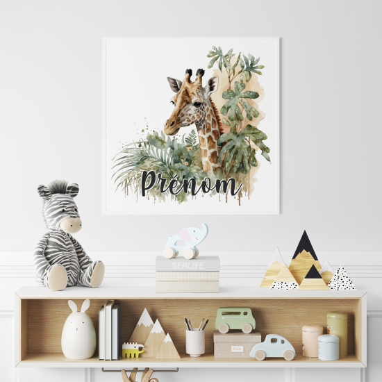 Póster para niños - Infantil personalizado - Jirafa
