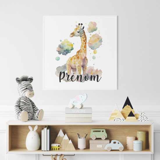 Póster para niños - Infantil personalizado - Jirafa