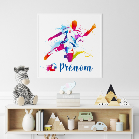 Póster para niños - Infantil personalizado - Jugador de Fútbol