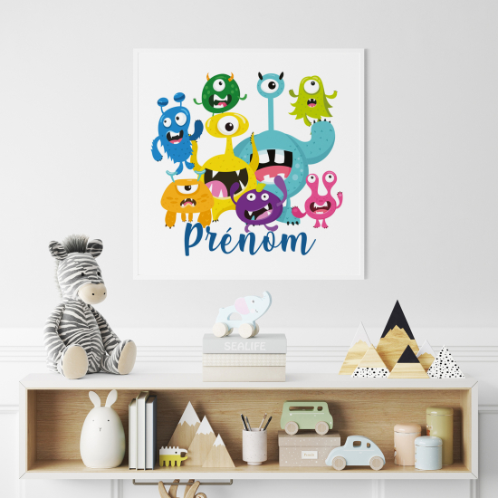 Póster para niños - Infantil personalizado - Pequeños Monstruos