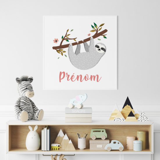 Póster para niños - Infantil personalizado - Perezoso
