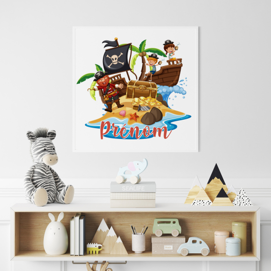 Póster para niños - Infantil personalizado - Piratas