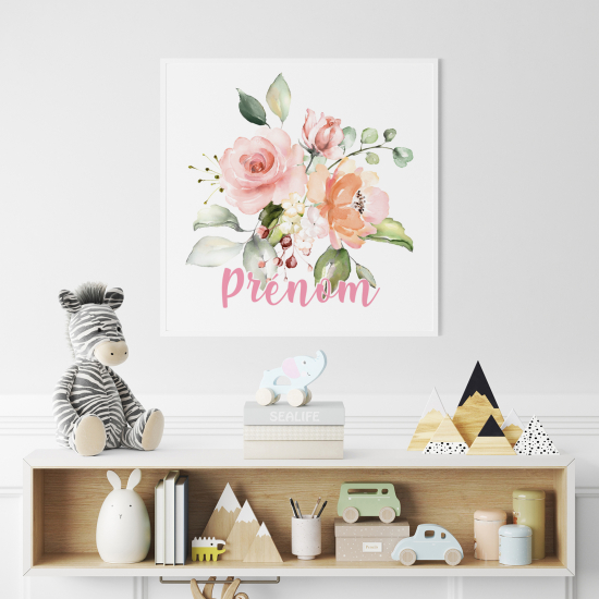 Póster para niños - Infantil personalizado - Ramo de Flores