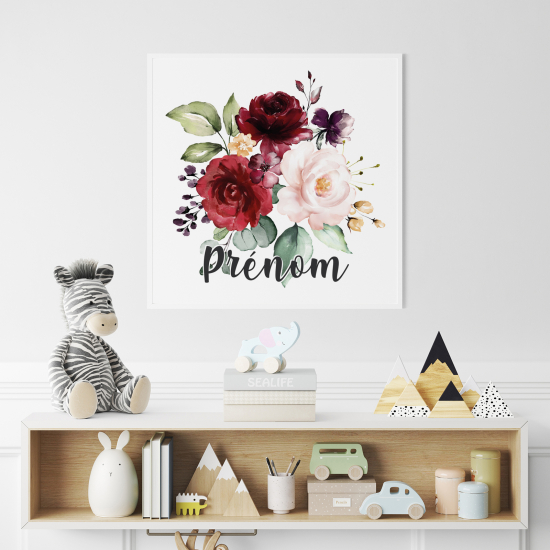 Póster para niños - Infantil personalizado - Ramo de Flores