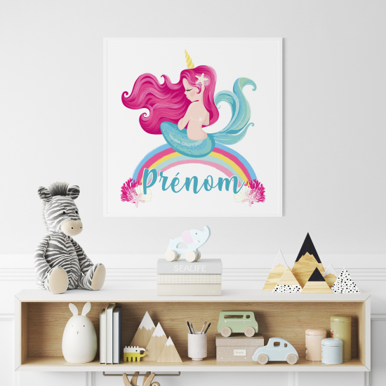 Póster para niños - Infantil personalizado - Sirena