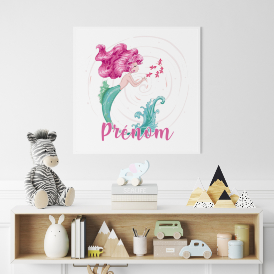 Póster para niños - Infantil personalizado - Sirena
