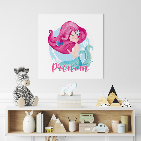 Póster para niños - Infantil personalizado - Sirena