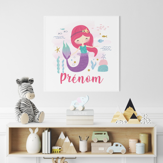 Póster para niños - Infantil personalizado - Sirena