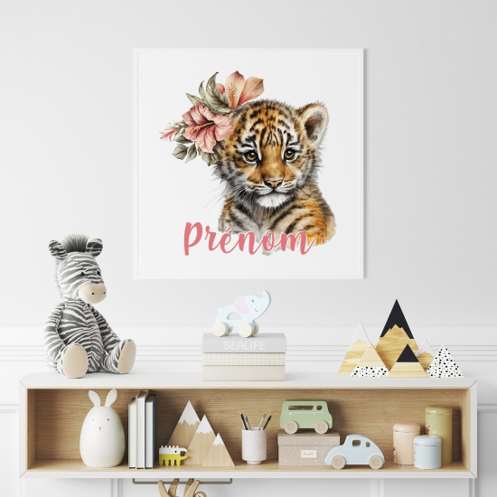 Póster para niños - Infantil personalizado - Tigre